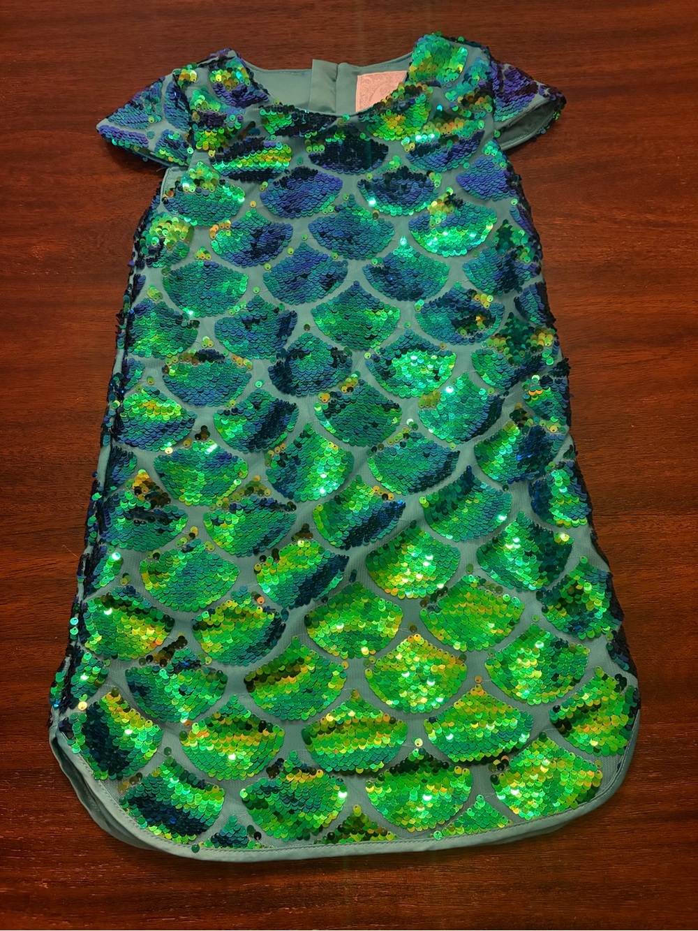 Disney Parks Ariel The Little Mermaid Sequin Mermaid Scale Dress Girls Size 5/6